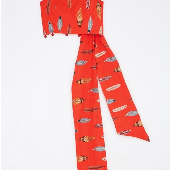 Farm Rio Spring Plume Linen Top - Picture 5 of 5